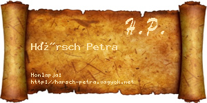 Hársch Petra névjegykártya